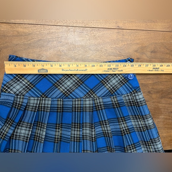 Vintage Y2K Blue Plaid Mini Skirt - Picture 6 of 7